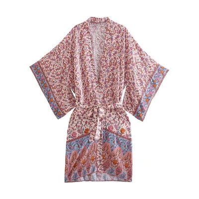 wickedafstore Pink / S Maera Boho Kimono