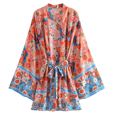 wickedafstore Pink / S Ukiah Bohemian Kimono ( 2 Colors)