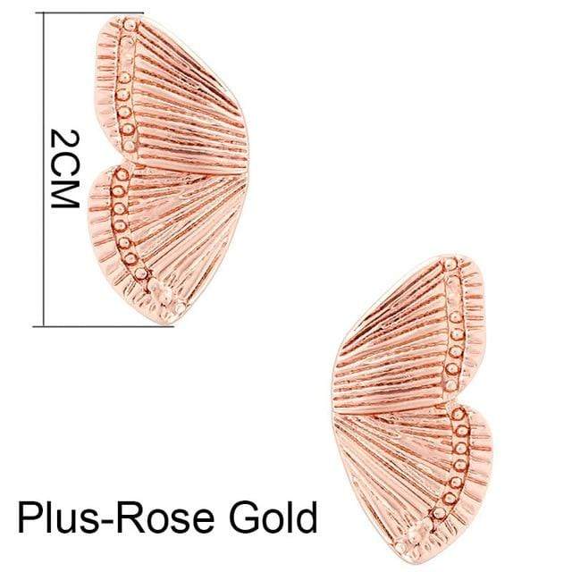wickedafstore Plus-Rose Butterfly Wings Earrings