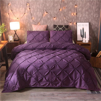 wickedafstore Purple / 230x260cm/90.5"x102.3" Felix Elegant Bedding Set 3pcs