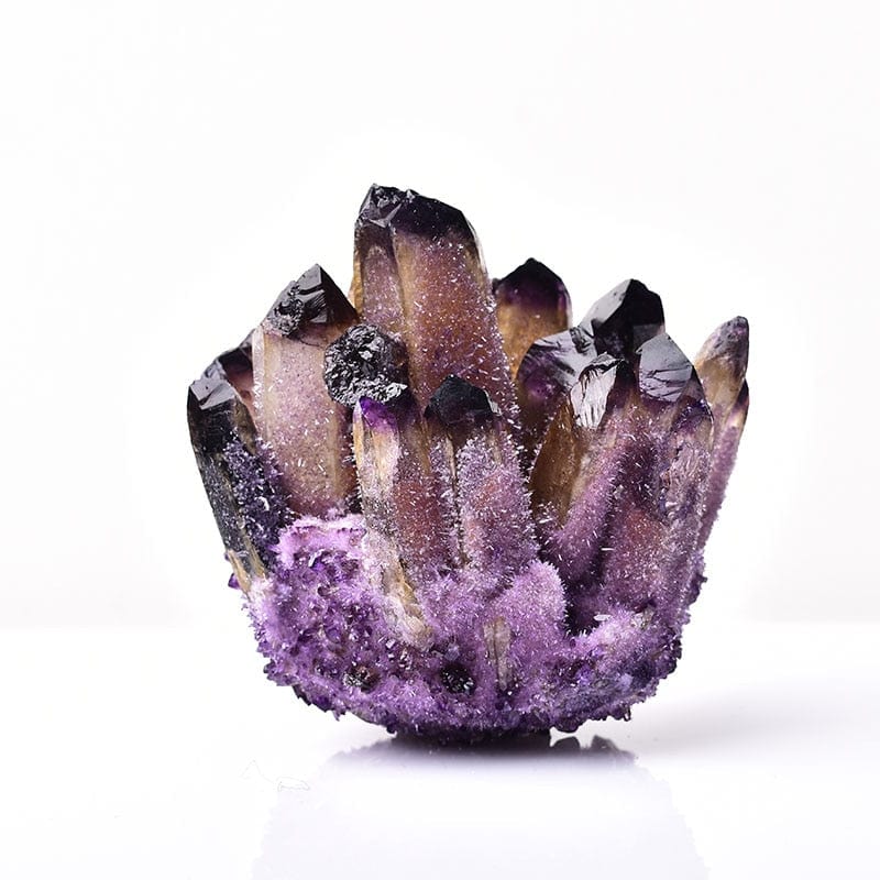 wickedafstore Purple Phantom Quartz Cluster Crystal
