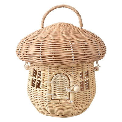 wickedafstore Rattan Mushroom Basket