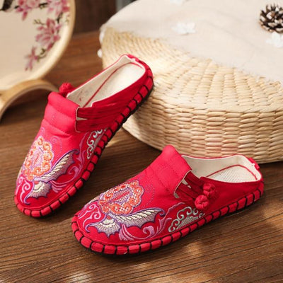 wickedafstore Red / 9 Butterfly Embroidered Espadrilles