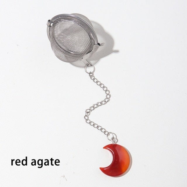 wickedafstore red agate Crystal Moon Tea Filter