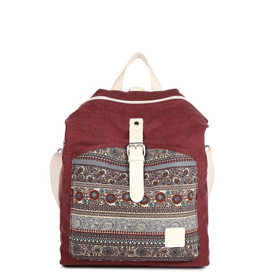 wickedafstore Red Aretha Canvas Backpack