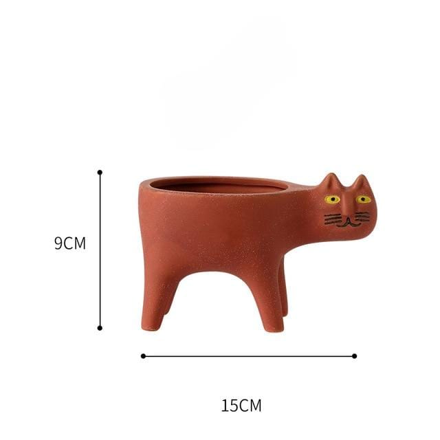 wickedafstore Red Cats Mini Planters