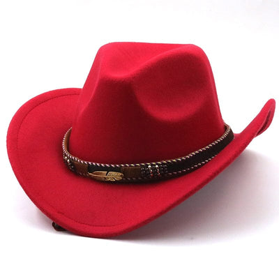 wickedafstore Red Dallas Western Cowboy Hat
