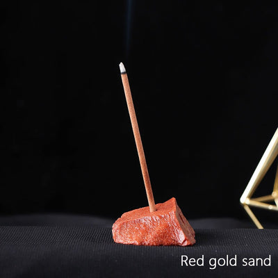 wickedafstore Red gold sand Healing Crystals Incense Holders