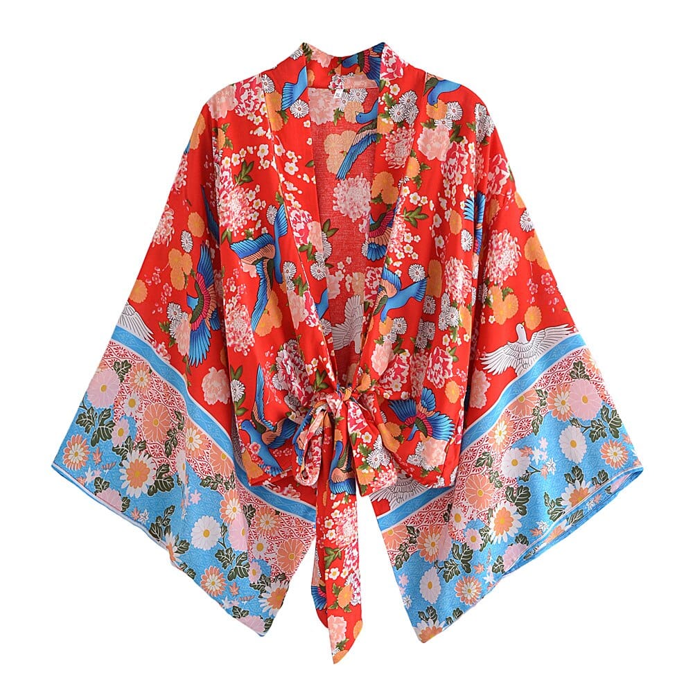 wickedafstore Red / S Skylar Boho Kimono ( 3 Color )