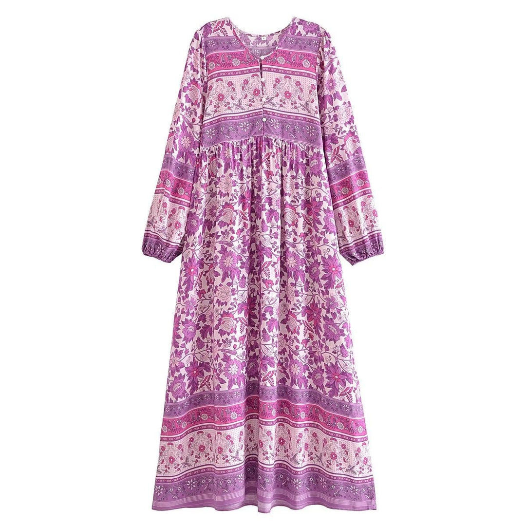 tallulah maxi dress Tallulah Long Sleeve Boho Maxi Dress