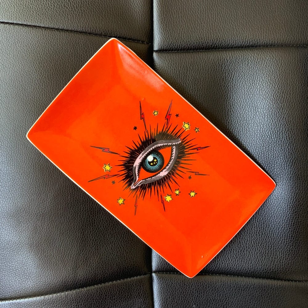 wickedafstore Red Starry Eyes Small Dish