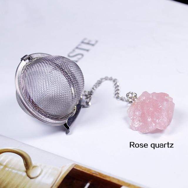 wickedafstore Rose quartz Crystal Tea Filter