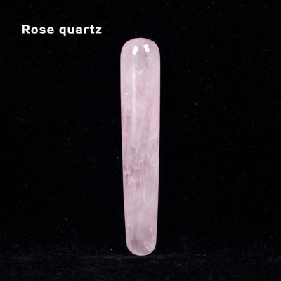 wickedafstore Rose quartz Massage Wands Healing Stone Crystals