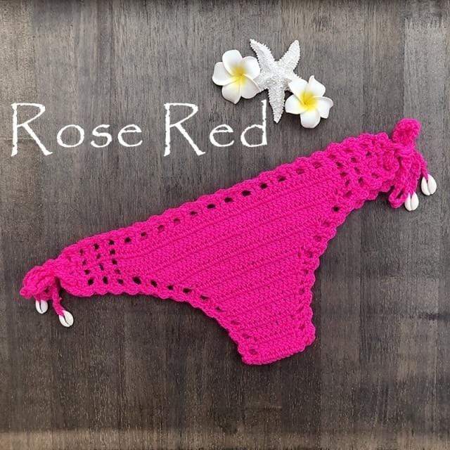 wickedafstore Rose Red / S Dylla Crochet Bikini Bottom