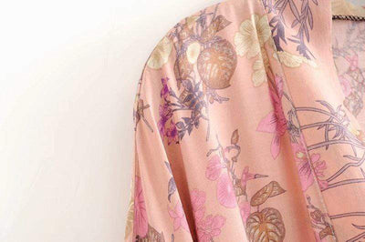wickedafstore Roxanne Pink Kimono