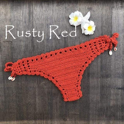 wickedafstore Rusty Red / L Dylla Crochet Bikini Bottom