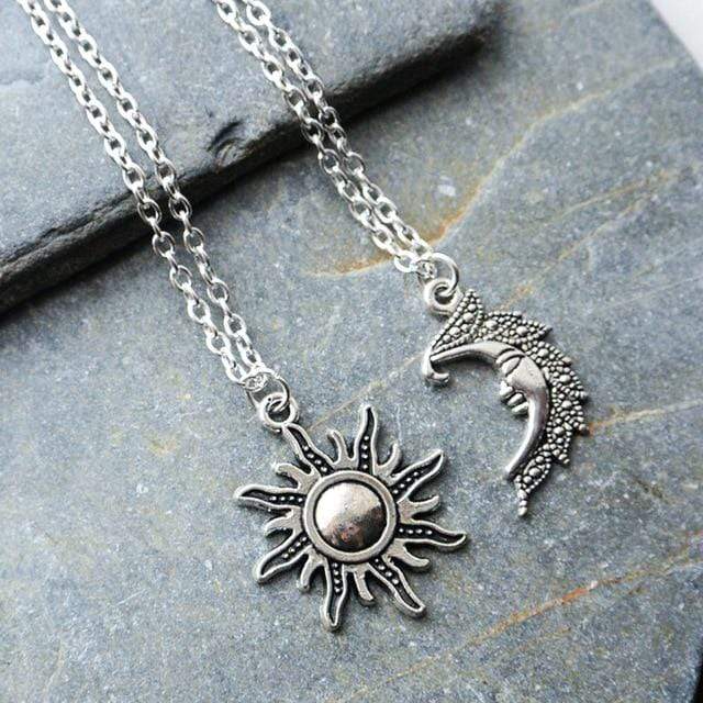 wickedafstore s / 60cm Geometric Sun and Moon Necklaces