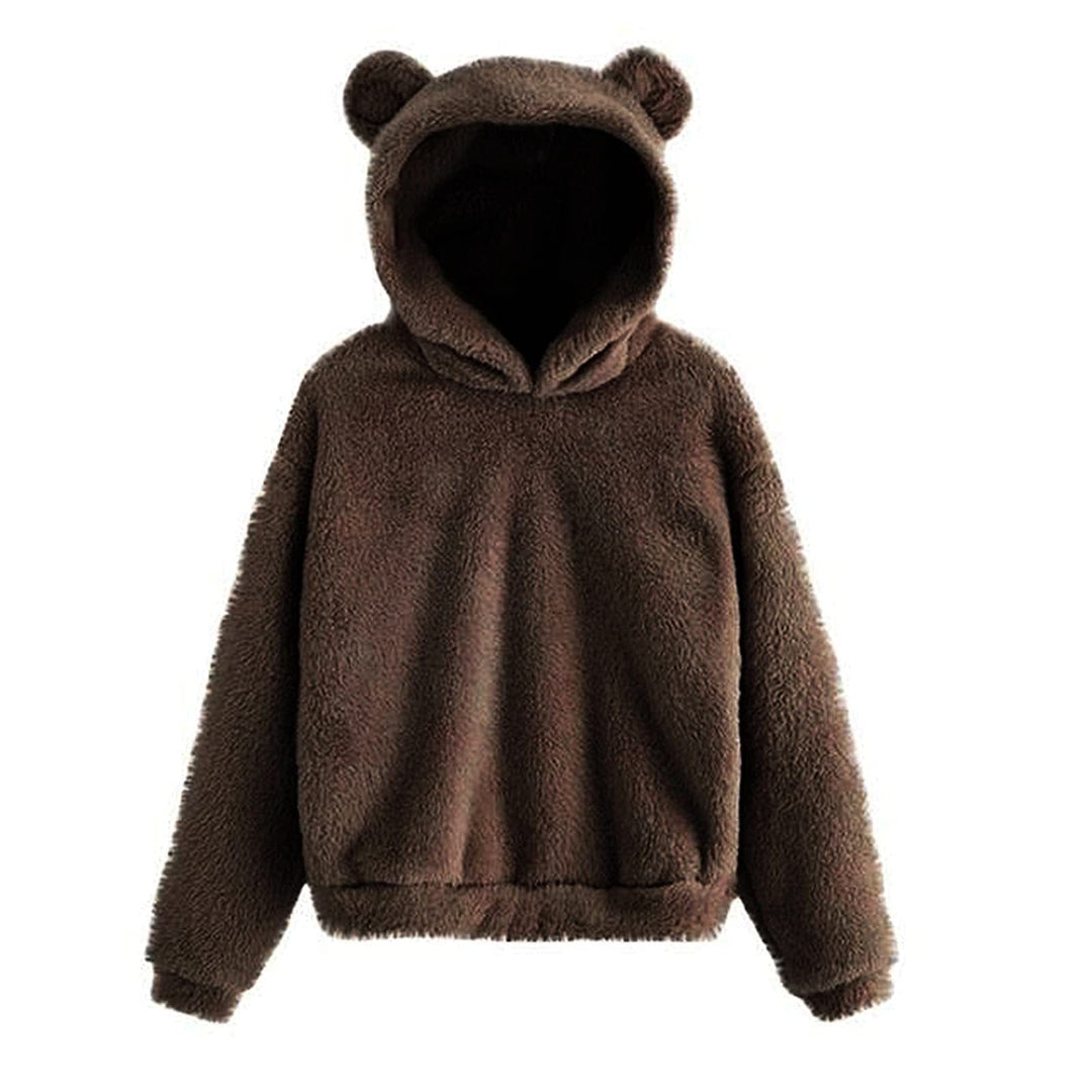 THREE BOUCLE BEAR HOODIE – oiamoda.j
