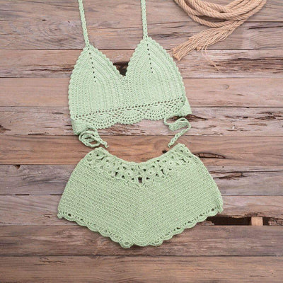 wickedafstore S / Grass Green Ray Sunshine Knit Set