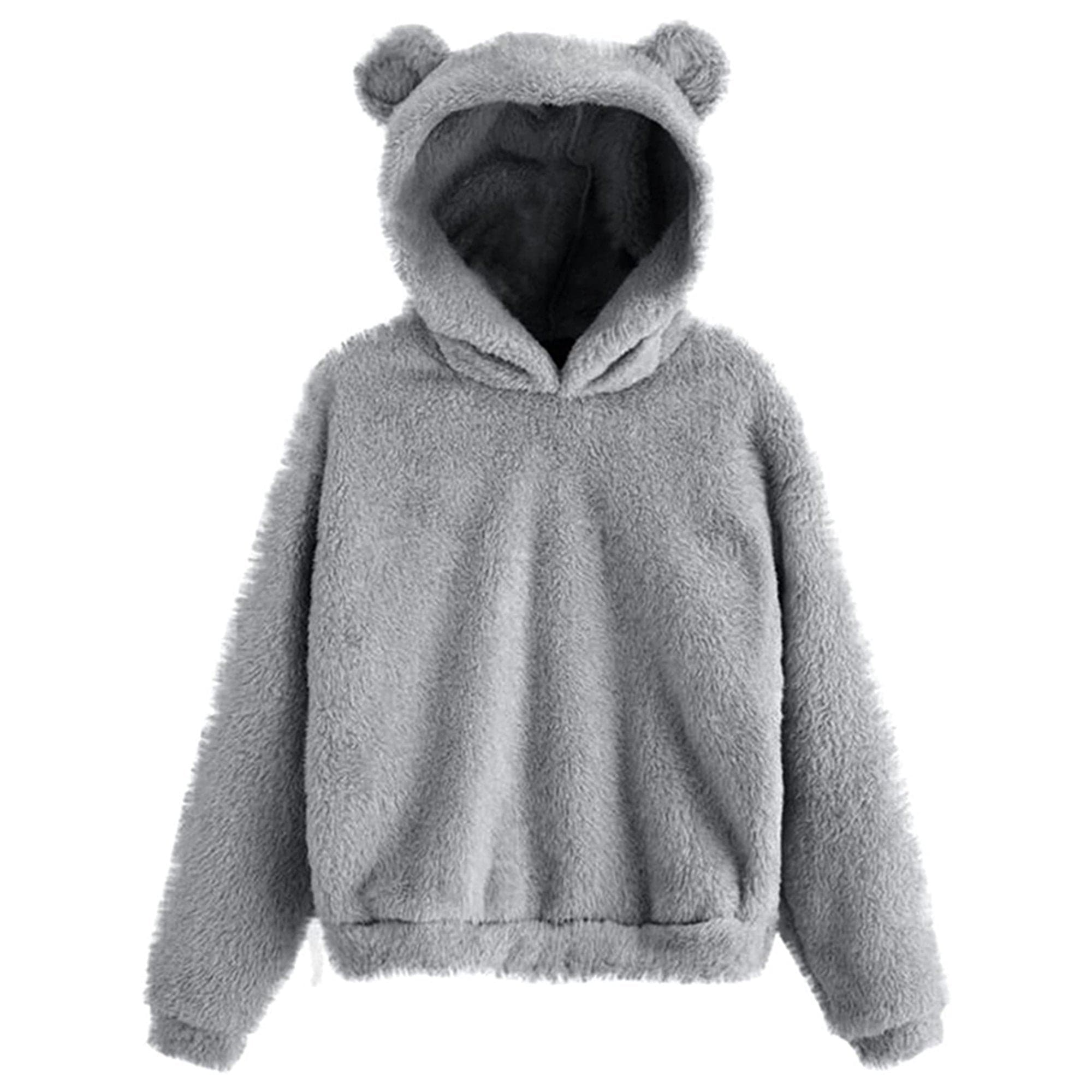 Buy ADLV Three Boucle Bear Hoodie Black Online in Australia