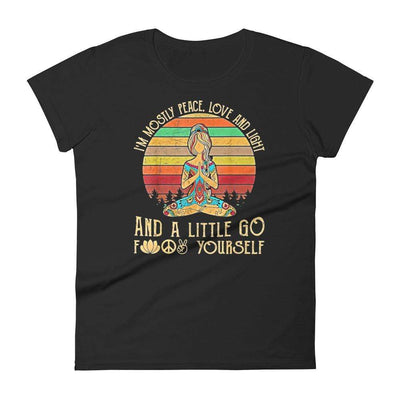 wickedafstore S I'm Mostly Love Peace and Light T-shirt