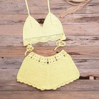 wickedafstore S / Yellow Ray Sunshine Knit Set