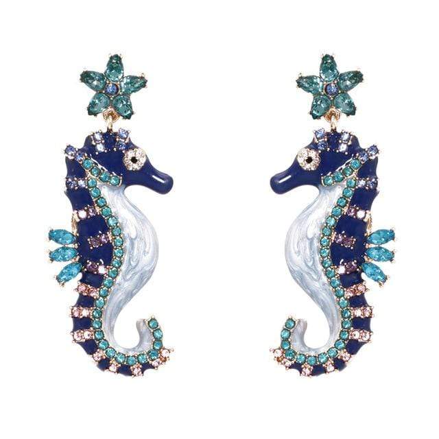 wickedafstore Sea horse Colorful Sets of Earrings