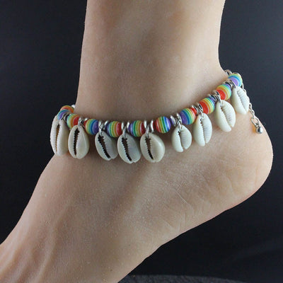 wickedafstore Sea Shell Multi Beads Bracelet
