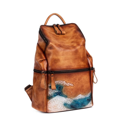 wickedafstore Sea Waves Backpack