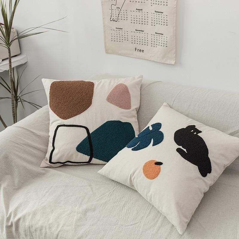 wickedafstore Simple Geometric Cushion Cover