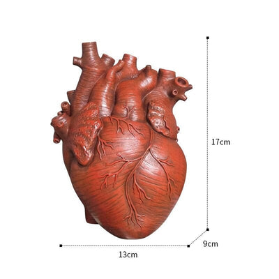 wickedafstore Small Red Anatomical Heart Vase