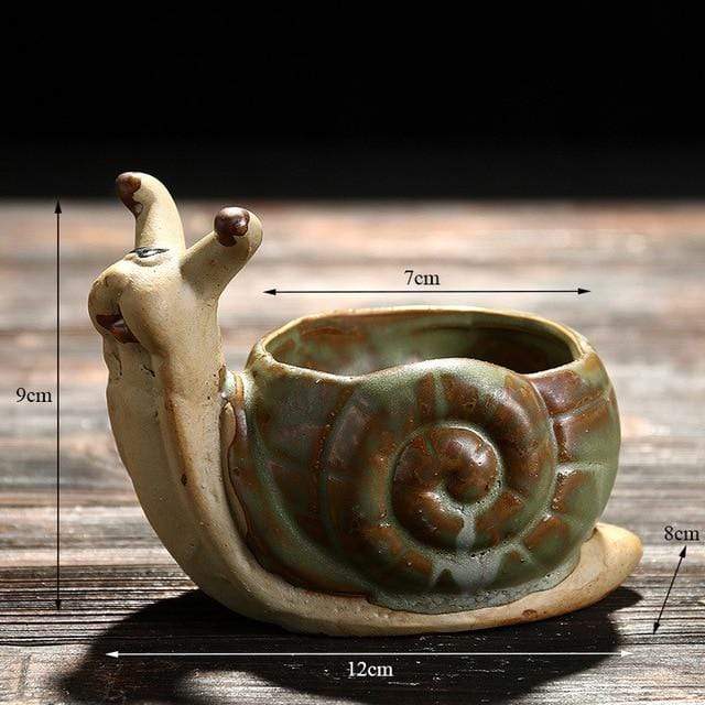 wickedafstore Snail Animal Shaped Mini Flower Pots
