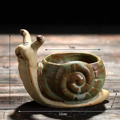 wickedafstore Snail Animal Shaped Mini Flower Pots