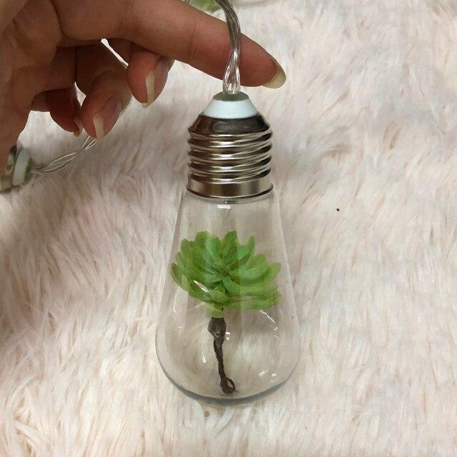 wickedafstore Succulent Artificial Light Bulbs String