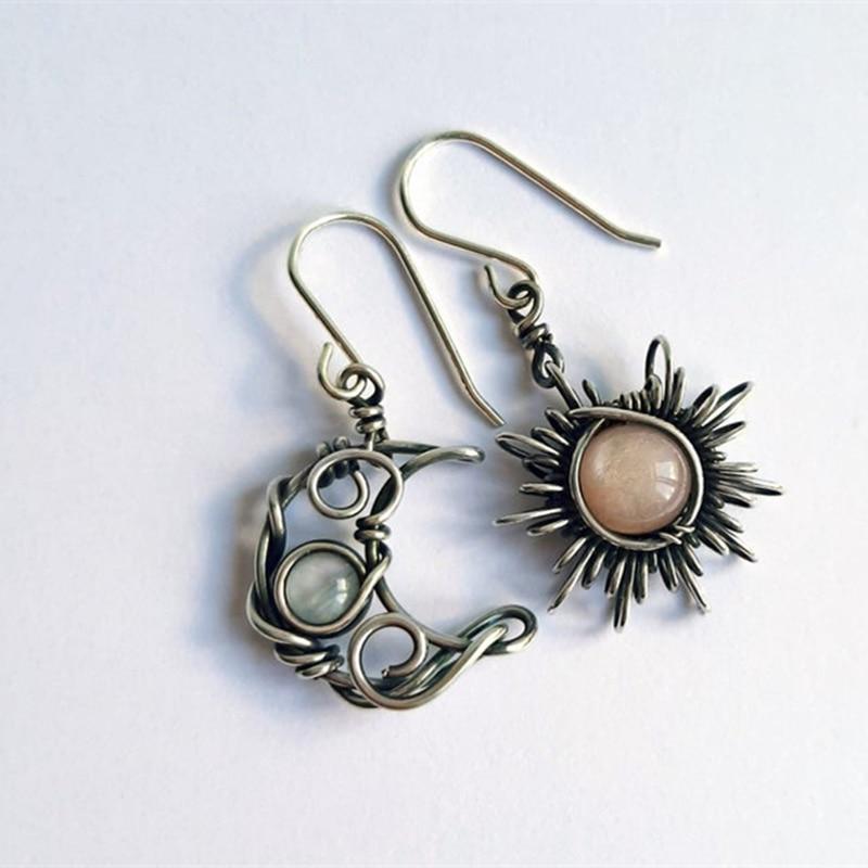 wickedafstore Sun & Moon Earrings