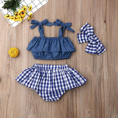 wickedafstore Tansy 3 Pieces Baby Girl Set