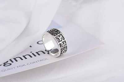 wickedafstore Thai Design Silver Ring