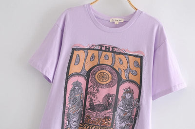 wickedafstore The Doors Purple Graphic Tee