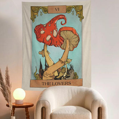 wickedafstore The Lovers Tarot Card Tapestry