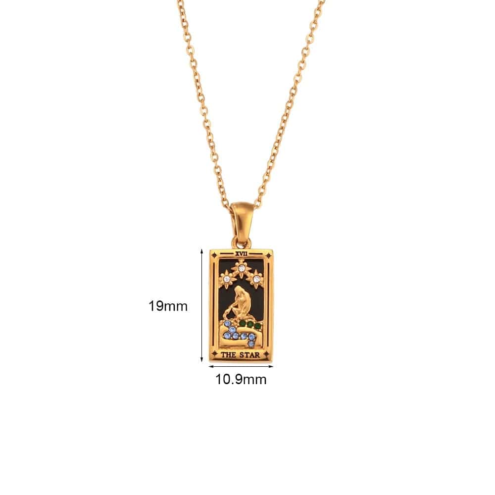 wickedafstore The Star Tarot Cards Pendant Necklaces