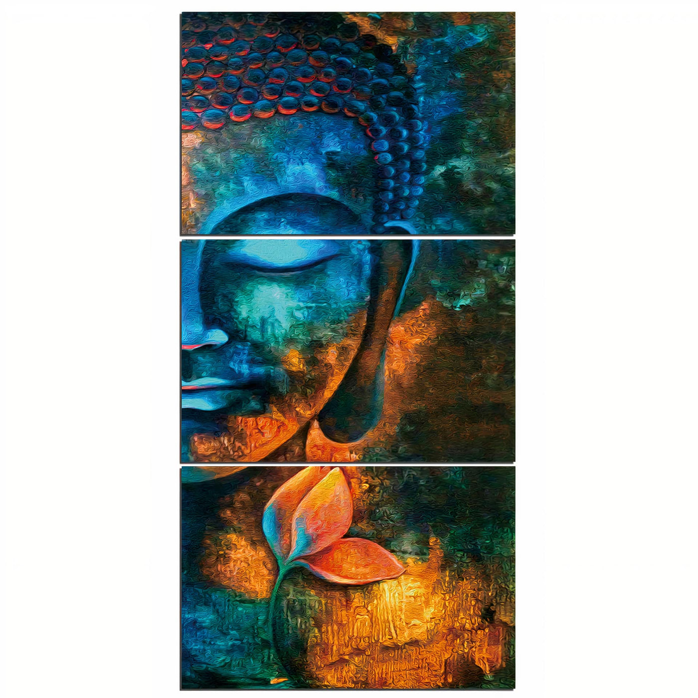 wickedafstore Turquoise Buddha Canvas Wall Art