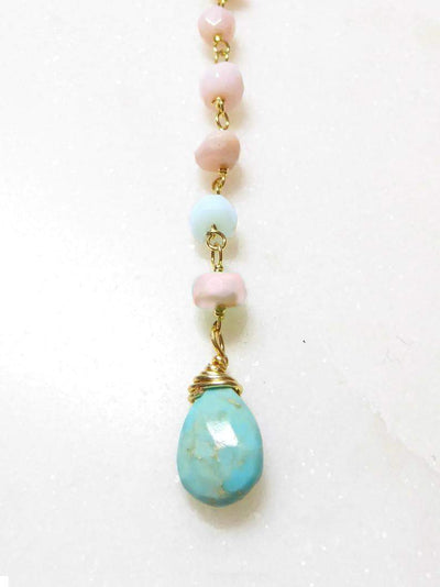 wickedafstore Turquoise Stone Beaded Necklace