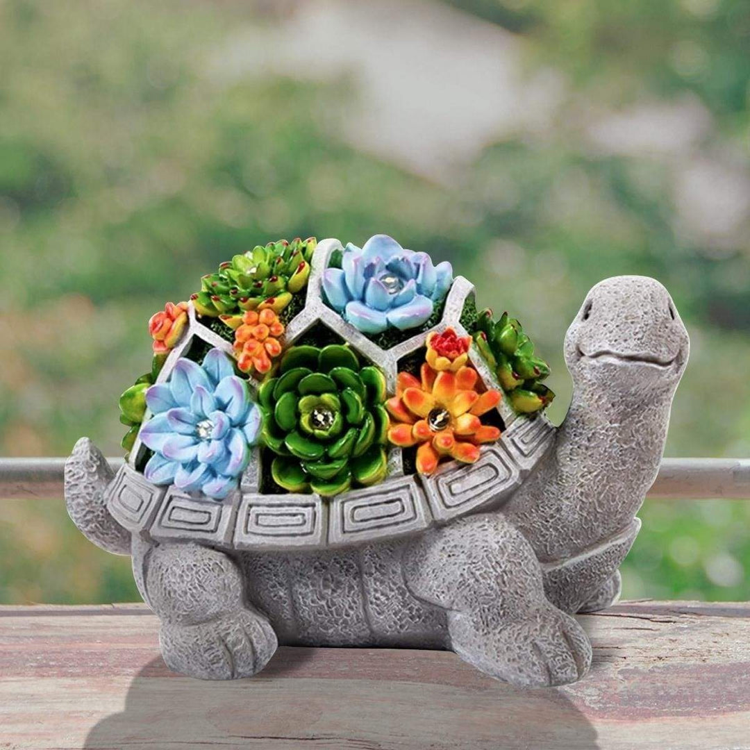 succulent turtle Turtle Solar Powered Garden Decor