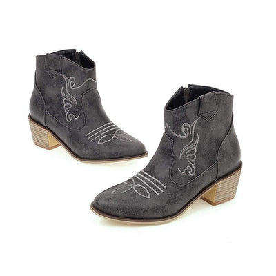 wickedafstore Vegan Leather Ankle Boots