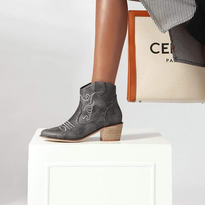 wickedafstore Vegan Leather Ankle Boots