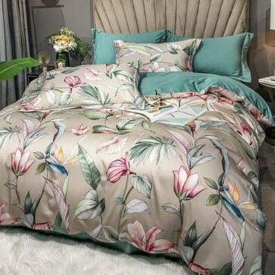 wickedafstore Vibrant Floral Bedding Set