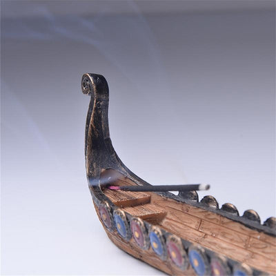 wickedafstore Viking Longship Incense Holder