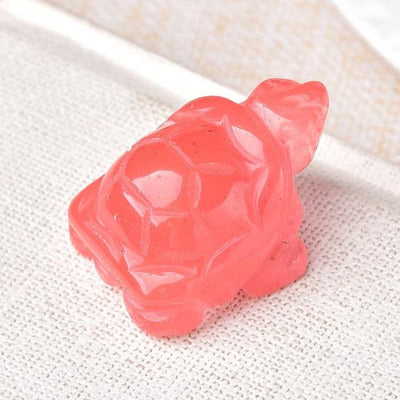 wickedafstore Watermelon Red Tortoise Carved Crystals