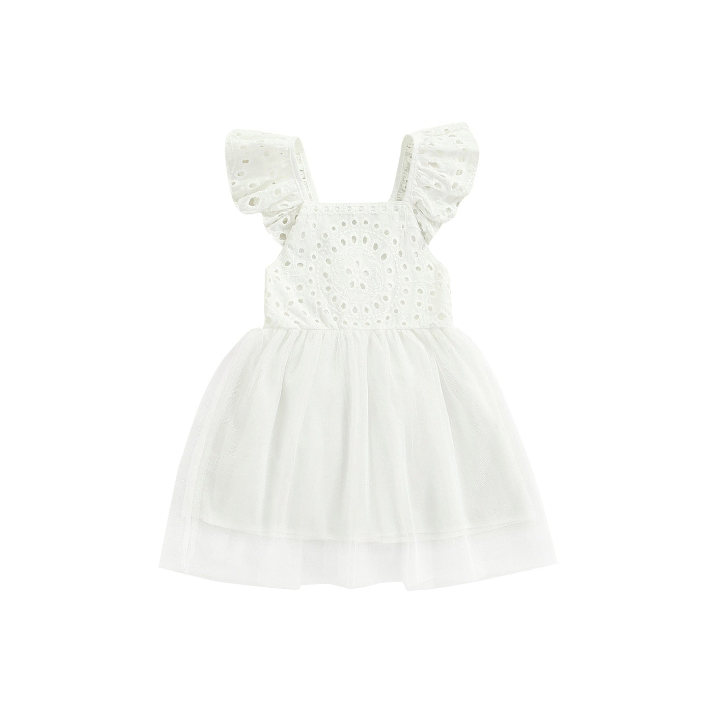 wickedafstore White / 3T Emma Lace Tutu Baby Girl Dress