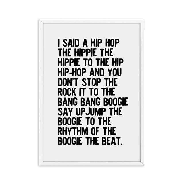 wickedafstore 40x50CM No Frame / White Hippie To The Hip-Hop Wall Poster